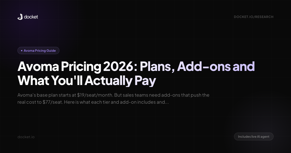 Avoma Pricing 2026: Plans, Add-ons and What You'll Actually Pay