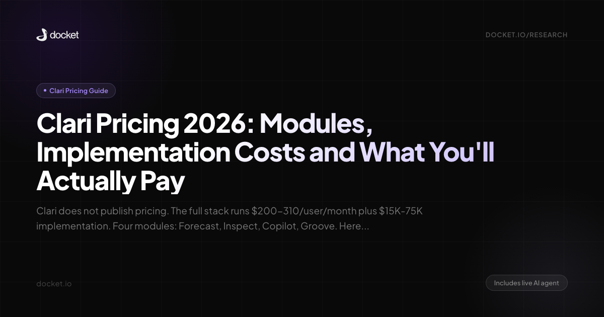 Clari Pricing 2026: Modules, Implementation Costs and What You'll Actually Pay
