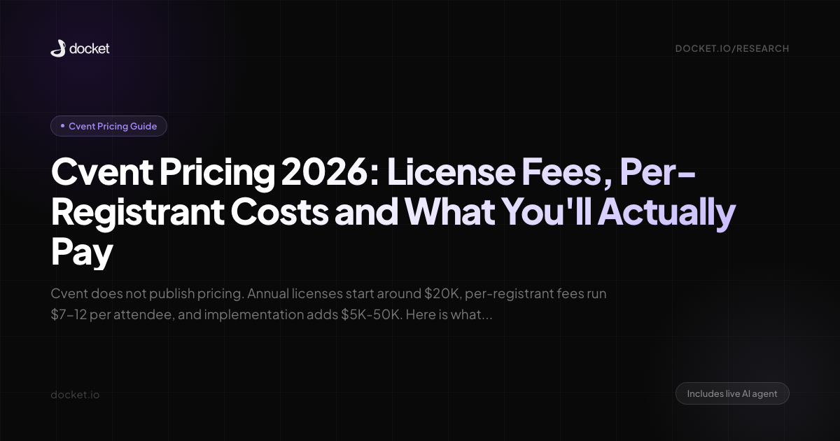 Cvent Pricing 2026: License Fees, Per-Registrant Costs and What You'll Actually Pay