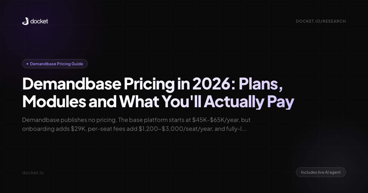 Demandbase Pricing in 2026: Plans, Modules and What You'll Actually Pay