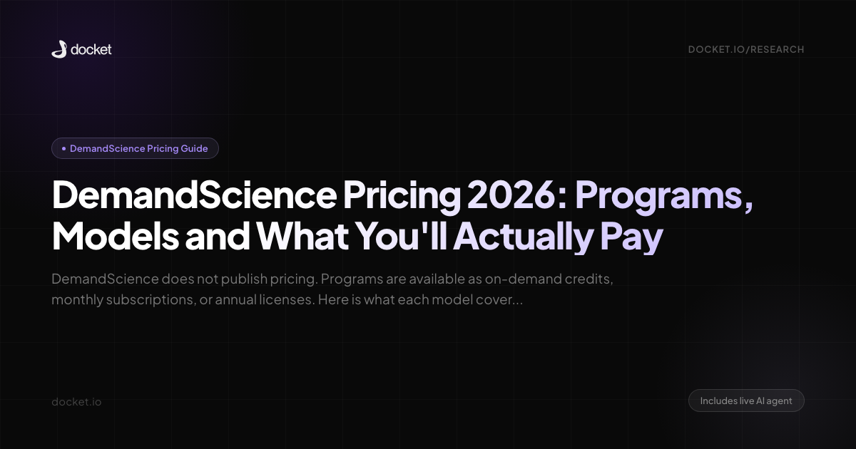 DemandScience Pricing 2026: Programs, Models and What You'll Actually Pay