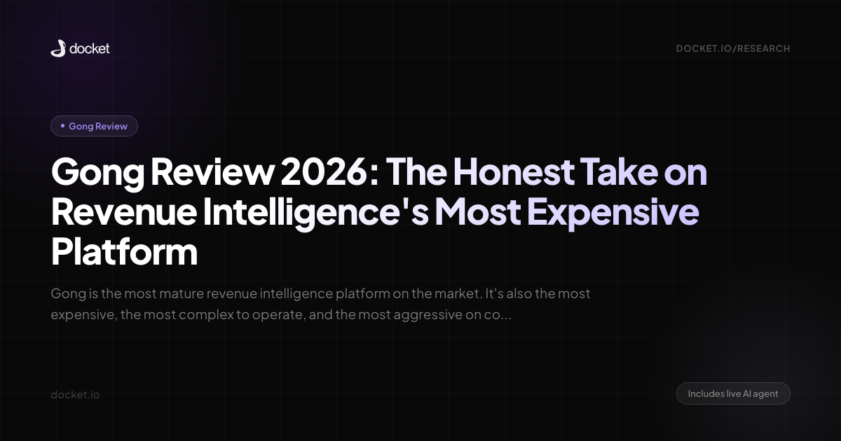 Gong Review 2026: Pricing, Features & Honest Verdict