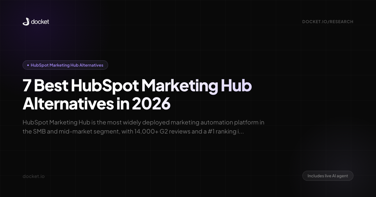 7 Best HubSpot Marketing Hub Alternatives in 2026