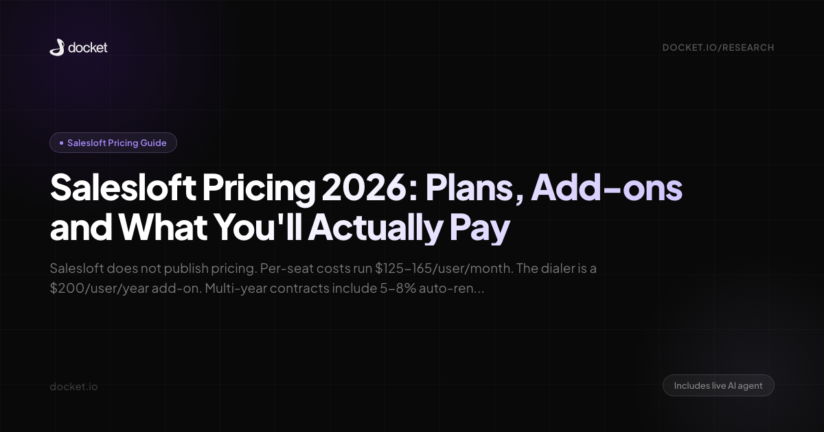 Salesloft Pricing 2026: Plans, Add-ons and What You'll Actually Pay
