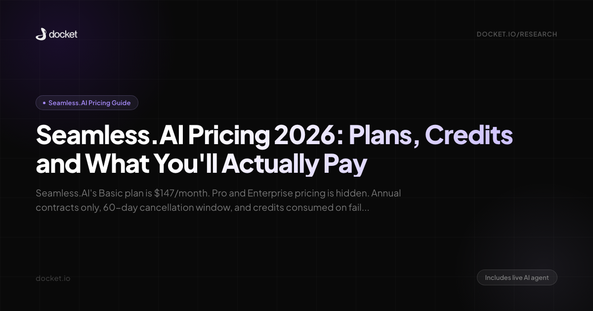 Seamless.AI Pricing 2026: Plans, Credits and What You'll Actually Pay