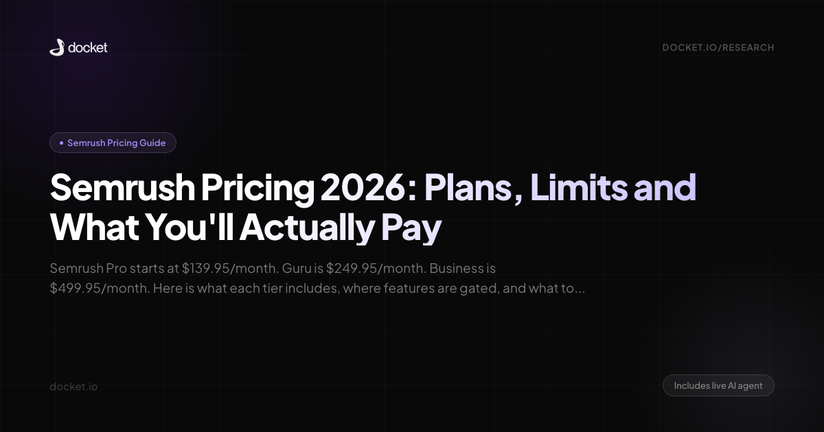Semrush Pricing 2026: Plans, Limits and What You'll Actually Pay